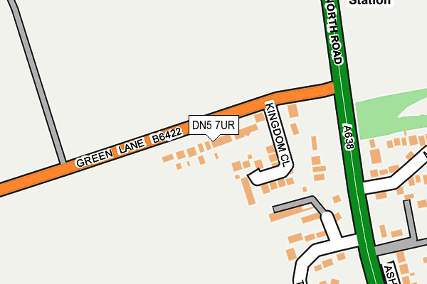 DN5 7UR map - OS OpenMap – Local (Ordnance Survey)