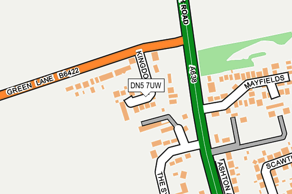 DN5 7UW map - OS OpenMap – Local (Ordnance Survey)