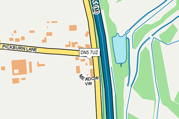 DN5 7UZ map - OS OpenMap – Local (Ordnance Survey)