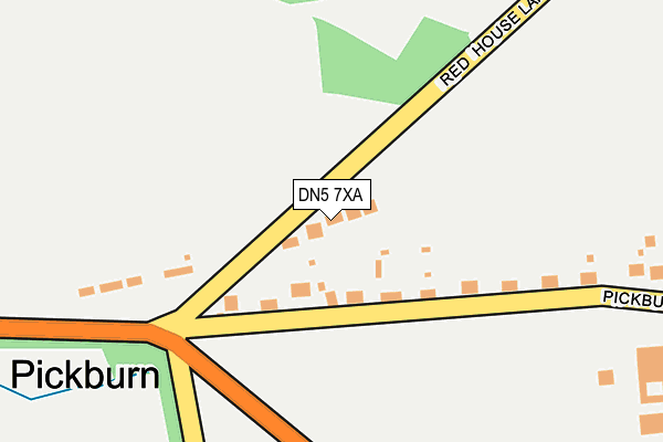 DN5 7XA map - OS OpenMap – Local (Ordnance Survey)