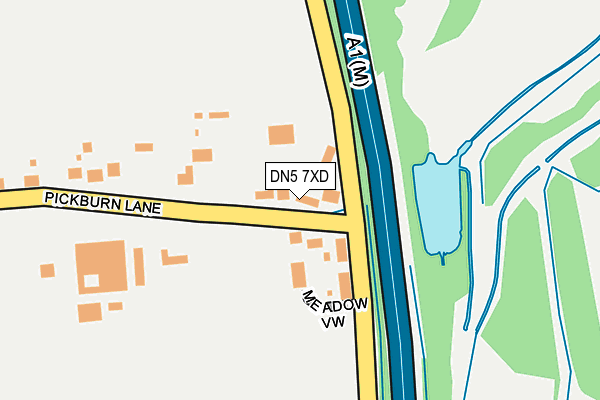 DN5 7XD map - OS OpenMap – Local (Ordnance Survey)