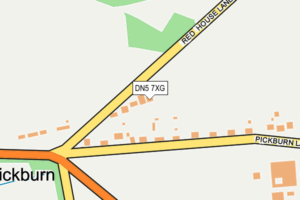 DN5 7XG map - OS OpenMap – Local (Ordnance Survey)