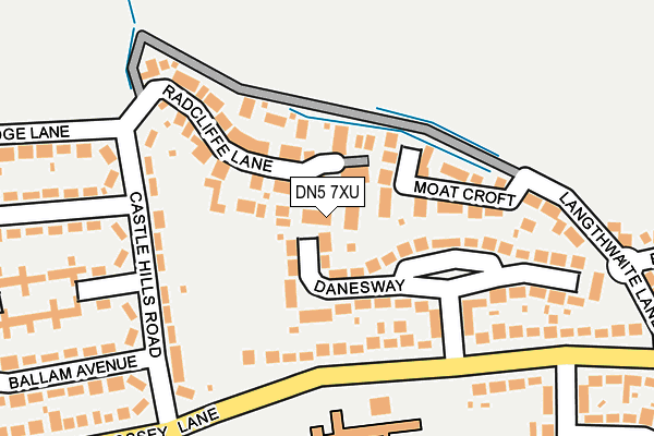 DN5 7XU map - OS OpenMap – Local (Ordnance Survey)
