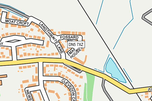 DN5 7XZ map - OS OpenMap – Local (Ordnance Survey)