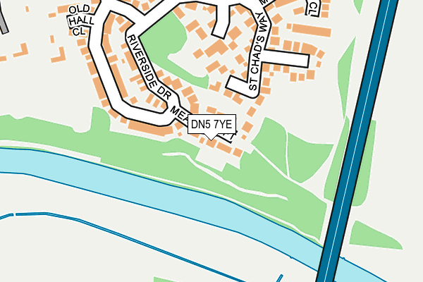 DN5 7YE map - OS OpenMap – Local (Ordnance Survey)