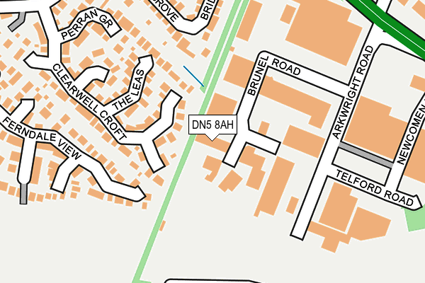 DN5 8AH map - OS OpenMap – Local (Ordnance Survey)