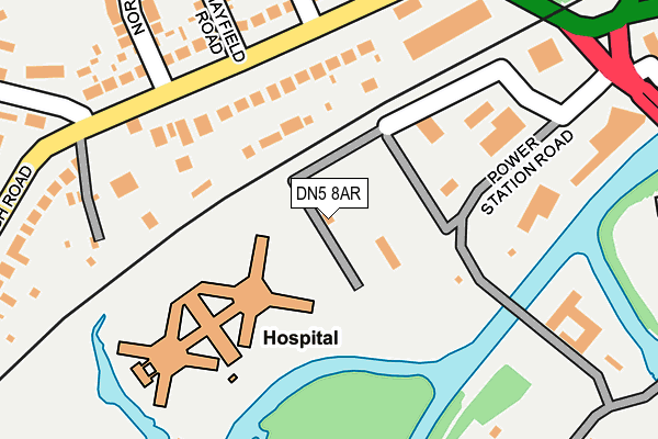 DN5 8AR map - OS OpenMap – Local (Ordnance Survey)