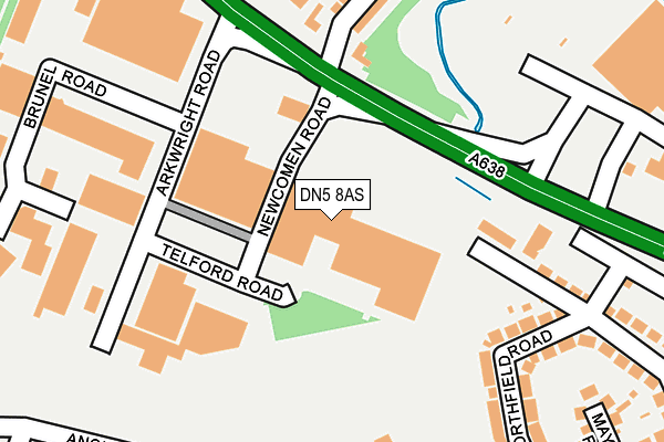 DN5 8AS map - OS OpenMap – Local (Ordnance Survey)
