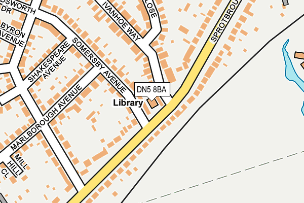 DN5 8BA map - OS OpenMap – Local (Ordnance Survey)