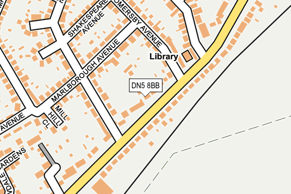 DN5 8BB map - OS OpenMap – Local (Ordnance Survey)