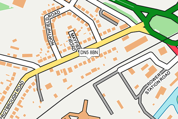 DN5 8BN map - OS OpenMap – Local (Ordnance Survey)