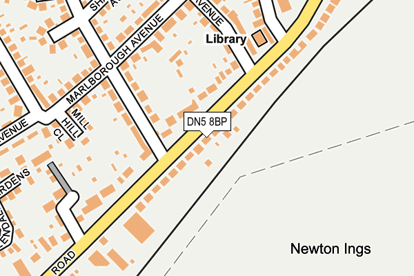 Map of NEWTON ARMS LTD at local scale