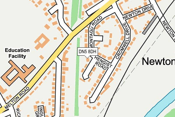 DN5 8DH map - OS OpenMap – Local (Ordnance Survey)