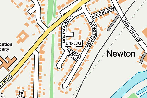 DN5 8DQ map - OS OpenMap – Local (Ordnance Survey)