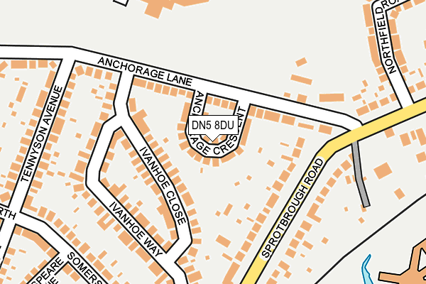 DN5 8DU map - OS OpenMap – Local (Ordnance Survey)