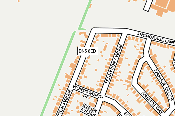 DN5 8ED map - OS OpenMap – Local (Ordnance Survey)