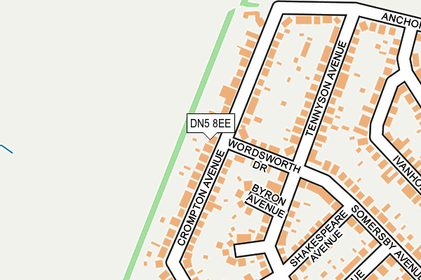 DN5 8EE map - OS OpenMap – Local (Ordnance Survey)