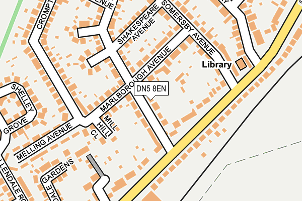 DN5 8EN map - OS OpenMap – Local (Ordnance Survey)
