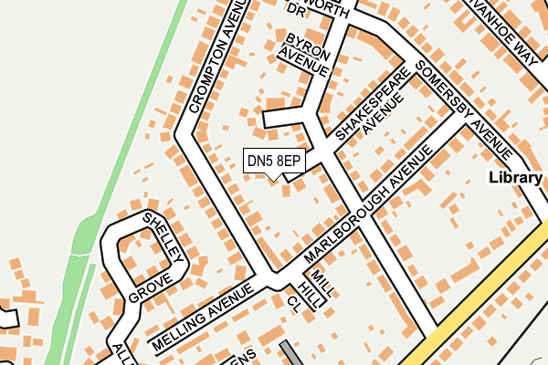 DN5 8EP map - OS OpenMap – Local (Ordnance Survey)