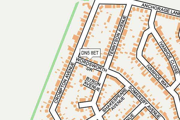 DN5 8ET map - OS OpenMap – Local (Ordnance Survey)