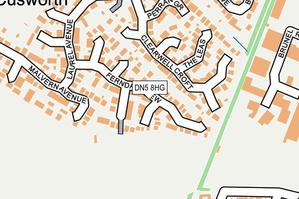 DN5 8HG map - OS OpenMap – Local (Ordnance Survey)