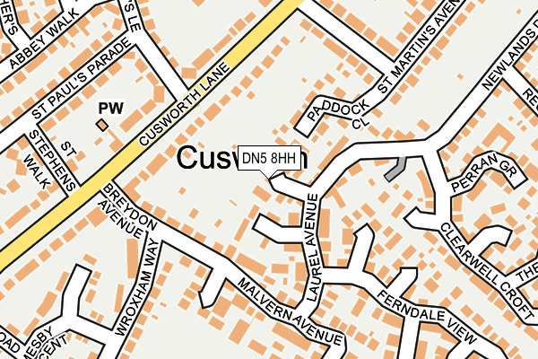 DN5 8HH map - OS OpenMap – Local (Ordnance Survey)