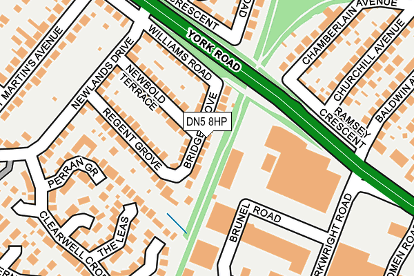 DN5 8HP map - OS OpenMap – Local (Ordnance Survey)