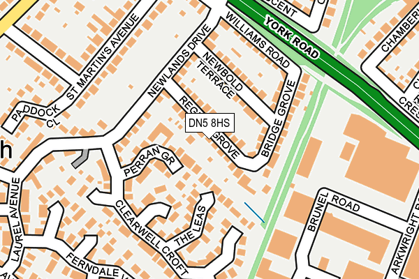 DN5 8HS map - OS OpenMap – Local (Ordnance Survey)