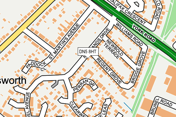 DN5 8HT map - OS OpenMap – Local (Ordnance Survey)