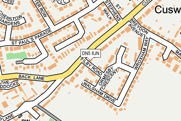 DN5 8JN map - OS OpenMap – Local (Ordnance Survey)