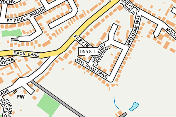 DN5 8JT map - OS OpenMap – Local (Ordnance Survey)