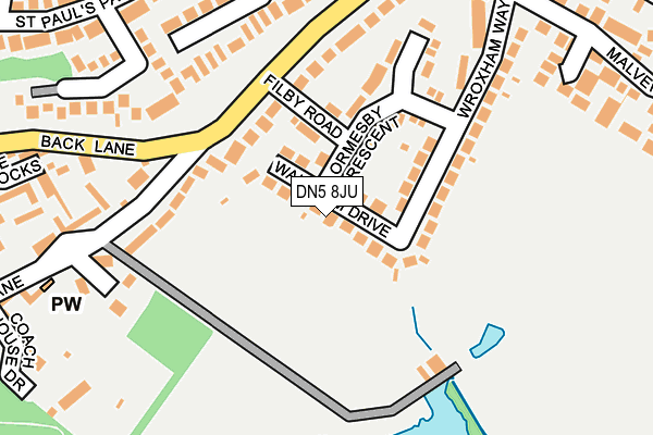 DN5 8JU map - OS OpenMap – Local (Ordnance Survey)