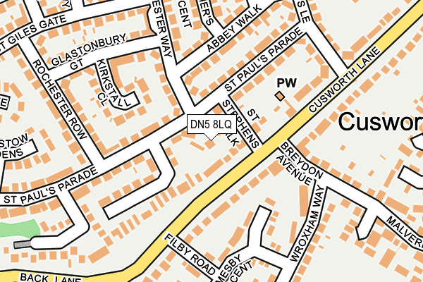 DN5 8LQ map - OS OpenMap – Local (Ordnance Survey)