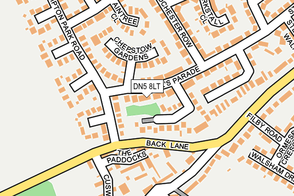 DN5 8LT map - OS OpenMap – Local (Ordnance Survey)