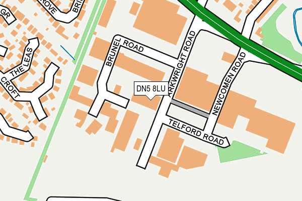 DN5 8LU map - OS OpenMap – Local (Ordnance Survey)