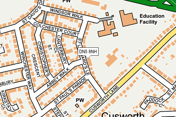 DN5 8NH map - OS OpenMap – Local (Ordnance Survey)