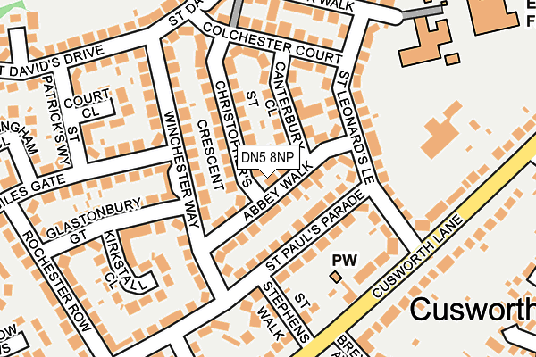 DN5 8NP map - OS OpenMap – Local (Ordnance Survey)