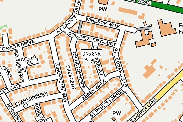 DN5 8NR map - OS OpenMap – Local (Ordnance Survey)