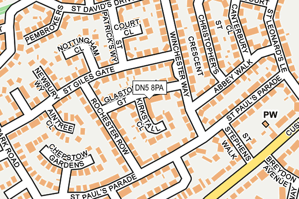 DN5 8PA map - OS OpenMap – Local (Ordnance Survey)