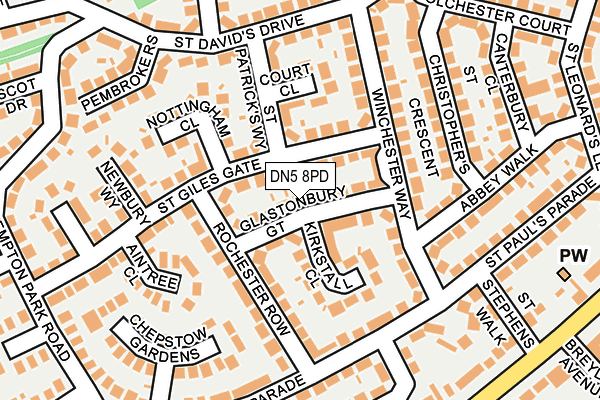 DN5 8PD map - OS OpenMap – Local (Ordnance Survey)