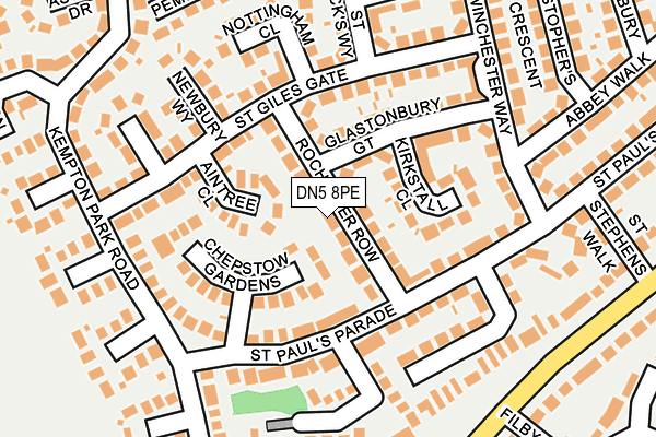 DN5 8PE map - OS OpenMap – Local (Ordnance Survey)