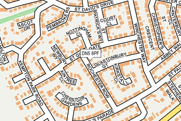 DN5 8PF map - OS OpenMap – Local (Ordnance Survey)