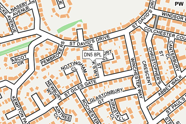 DN5 8PL map - OS OpenMap – Local (Ordnance Survey)