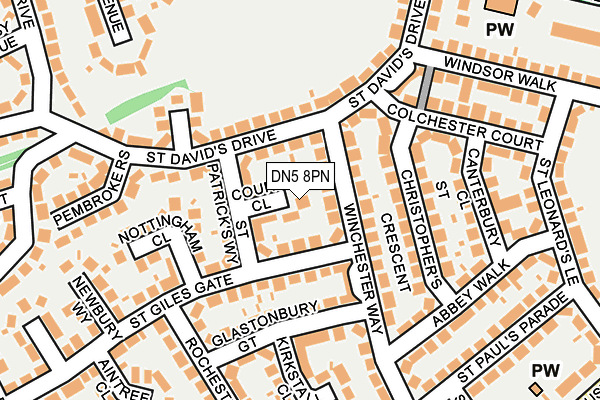 DN5 8PN map - OS OpenMap – Local (Ordnance Survey)