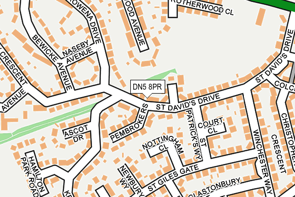 DN5 8PR map - OS OpenMap – Local (Ordnance Survey)