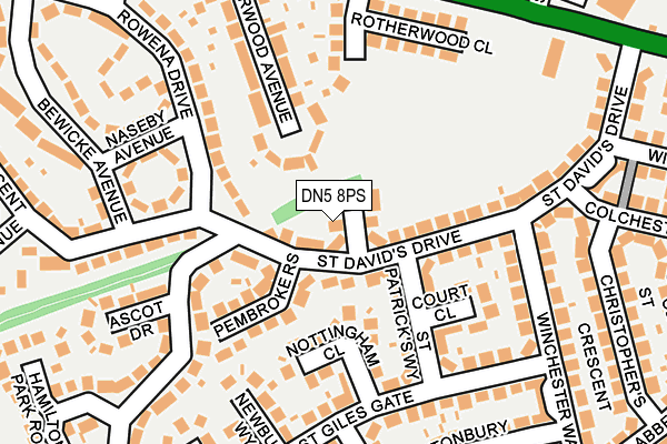 DN5 8PS map - OS OpenMap – Local (Ordnance Survey)