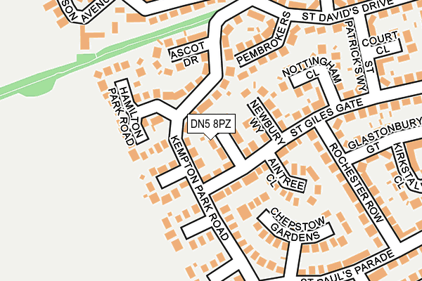 DN5 8PZ map - OS OpenMap – Local (Ordnance Survey)