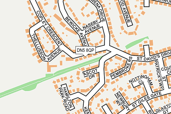 DN5 8QP map - OS OpenMap – Local (Ordnance Survey)