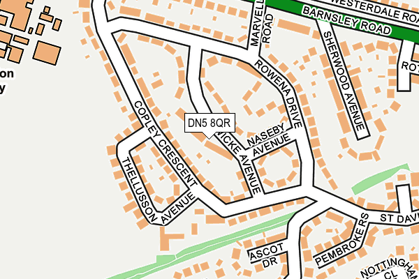 DN5 8QR map - OS OpenMap – Local (Ordnance Survey)