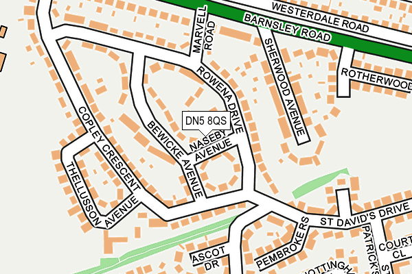 DN5 8QS map - OS OpenMap – Local (Ordnance Survey)
